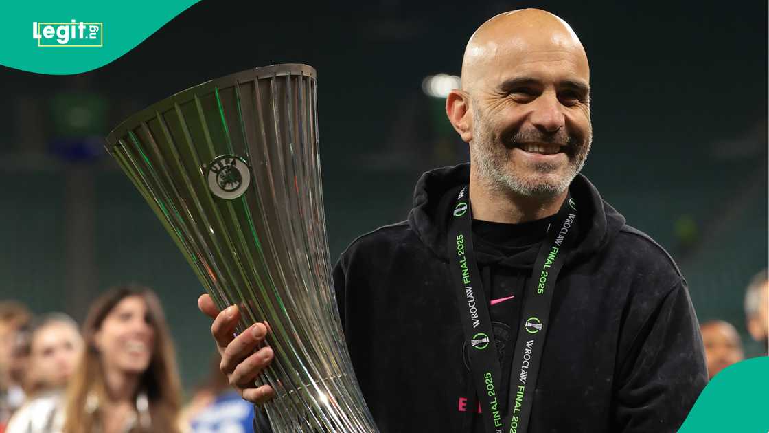 Enzo Maresca, Chelsea, Real Betis, Stadion Wroclaw, Poland, UEFA Conference League. Enzo Maresca, Chelsea, Real Betis, Stadion Wroclaw, Poland, UEFA Conference League.