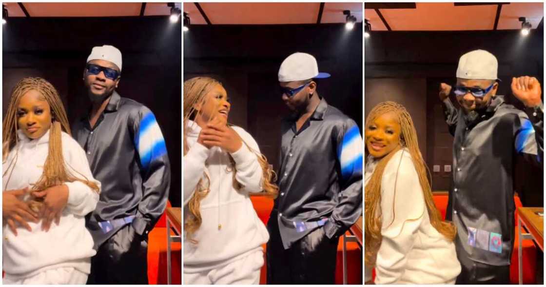 Kizz Daniel and Phyna dancing. Kizz Daniel and Phyna dancing.