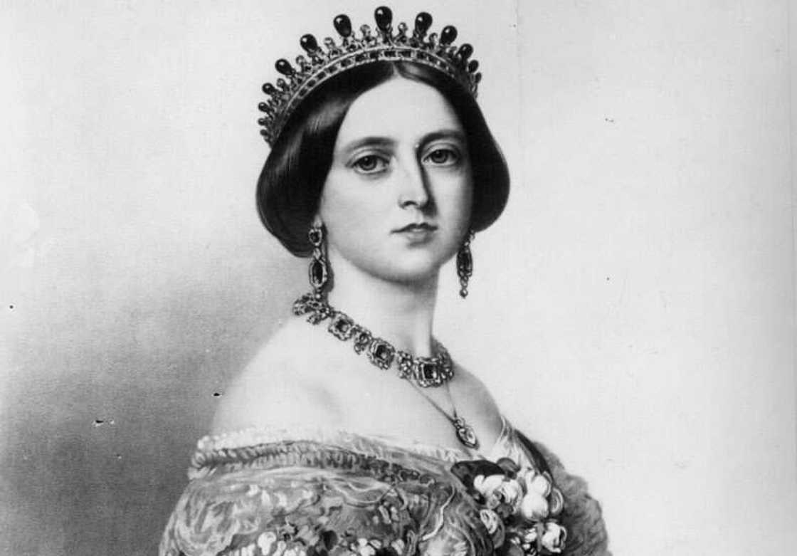 A black and white portrait of Queen Victoria A black and white portrait of Queen Victoria