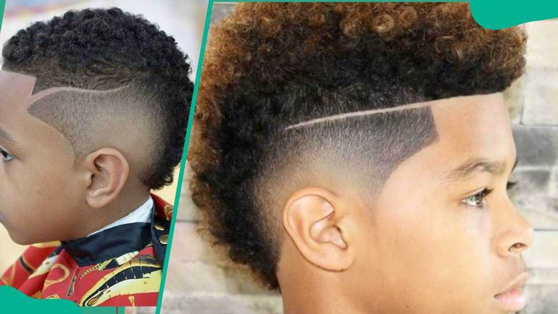 Fade Mohawk with a lineup