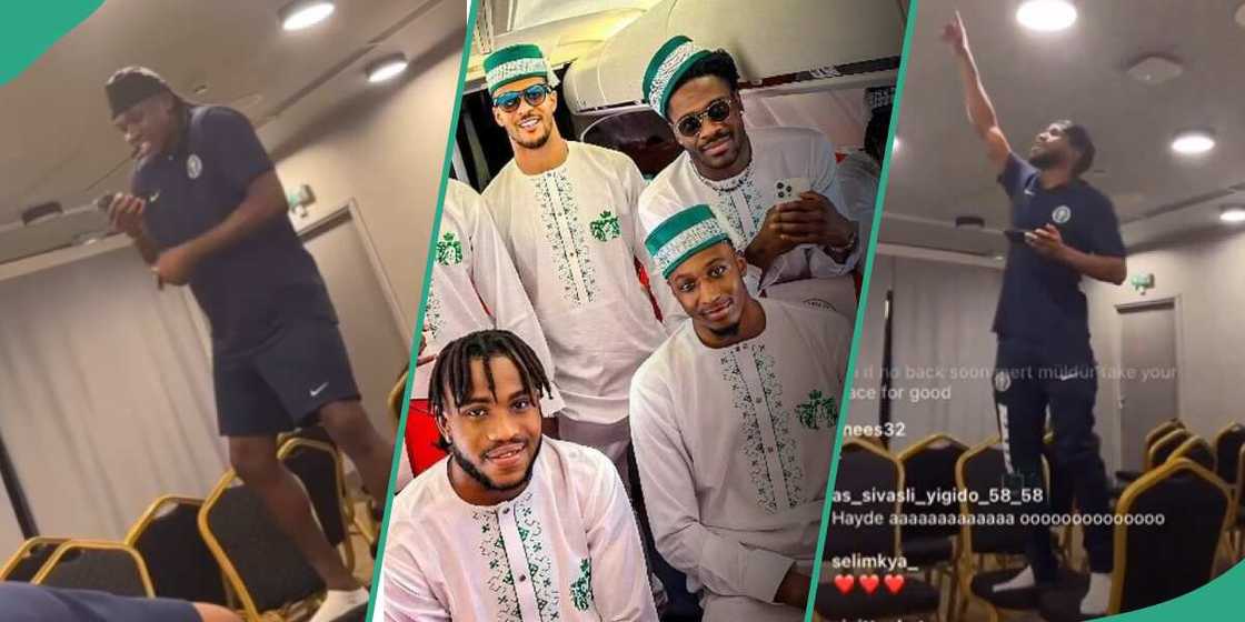 Video of Super Eagles players singing and dancing to Asake's song Video of Super Eagles players singing and dancing to Asake's song