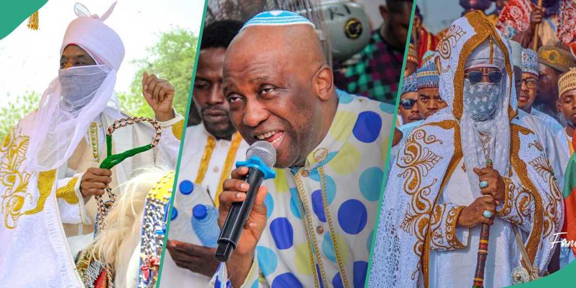 Primate Elijah Ayodele of the INRI Spiritual Evangelical Church shares fresh insights on battle between Emir of Kano Muhammadu Sanusi II and Aminu Ado Bayero. Primate Elijah Ayodele of the INRI Spiritual Evangelical Church shares fresh insights on battle between Emir of Kano Muhammadu Sanusi II and Aminu Ado Bayero.