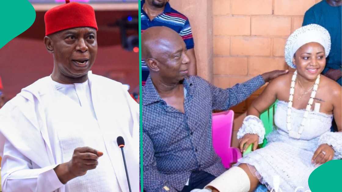 Senator Ned Nwoko denies marrying Regina Daniels at 17. Senator Ned Nwoko denies marrying Regina Daniels at 17.
