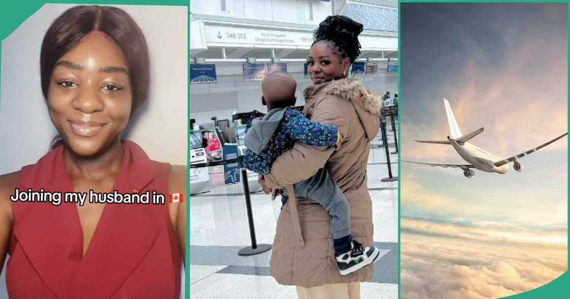 Lady relocates to Canada with her baby. Lady relocates to Canada with her baby.