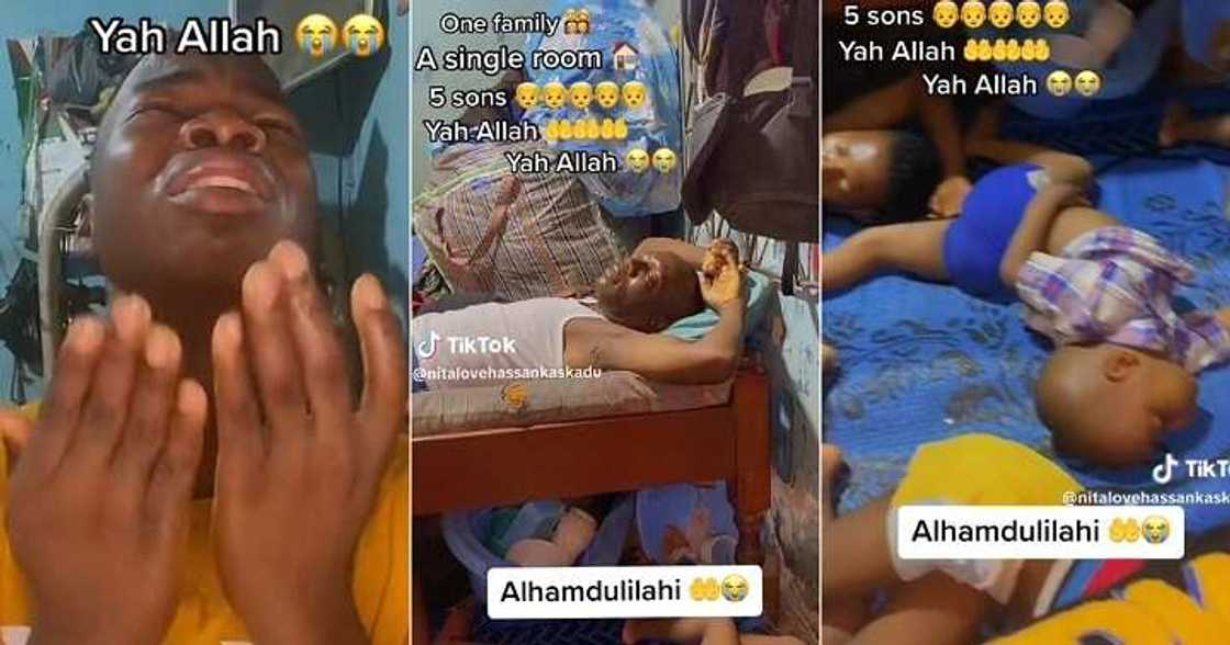 Man shares sad video of family in 1 room Man shares sad video of family in 1 room