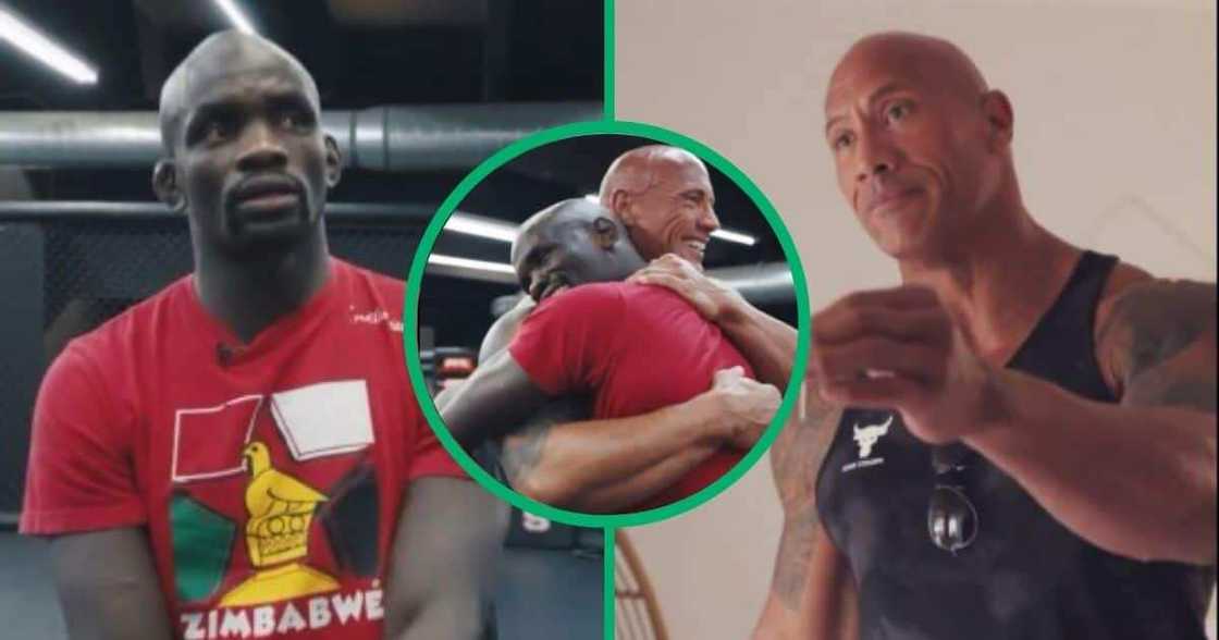 Former 'WWE' wrestler The Rock gifted Zimbabwean wrestler Themba Gorimbo.