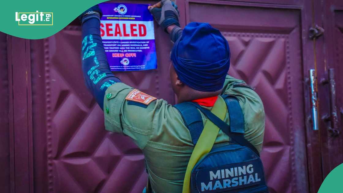 An illegal lithium mining operation uncovered by the Mining Marshals of the Nigeria Security and Civil Defence Corps (NSCDC) in Kebbi state