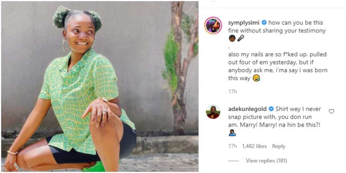 Marry! Marry! Na Hin be This? Singer Adekunle Gold Protests as Wife Simi Rocks his New Shirt Marry! Marry! Na Hin be This? Singer Adekunle Gold Protests as Wife Simi Rocks his New Shirt