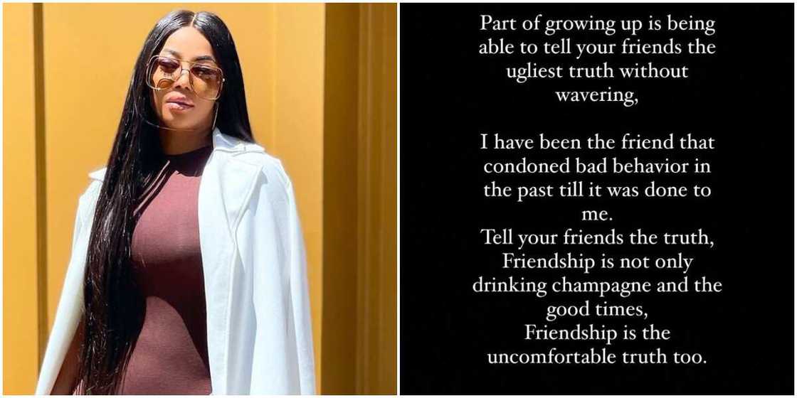 Toke Makinwa Takes Up Her Circle on Friendship, Hammers on Telling Each Other the Hard Truth Toke Makinwa Takes Up Her Circle on Friendship, Hammers on Telling Each Other the Hard Truth