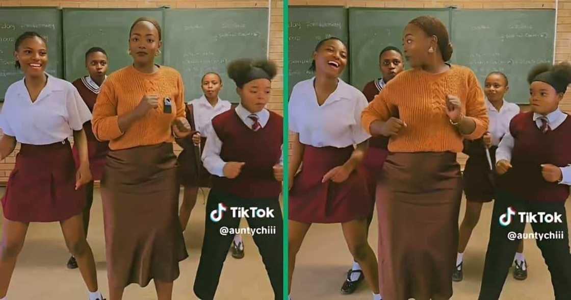 A teacher and her pupils' version of the 'Tshwala Bami' dance change went TikTok viral A teacher and her pupils' version of the 'Tshwala Bami' dance change went TikTok viral