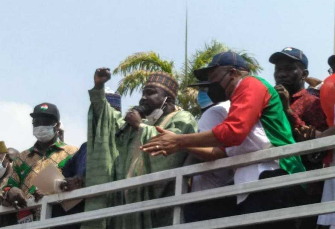 Breaking: Protesters overwhelm security, storm National Assembly over minimum wage