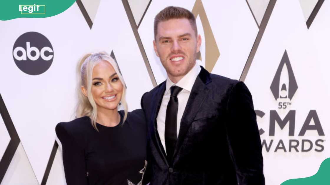 Chelsea Freeman and Freddie Freeman at the Bridgestone Arena