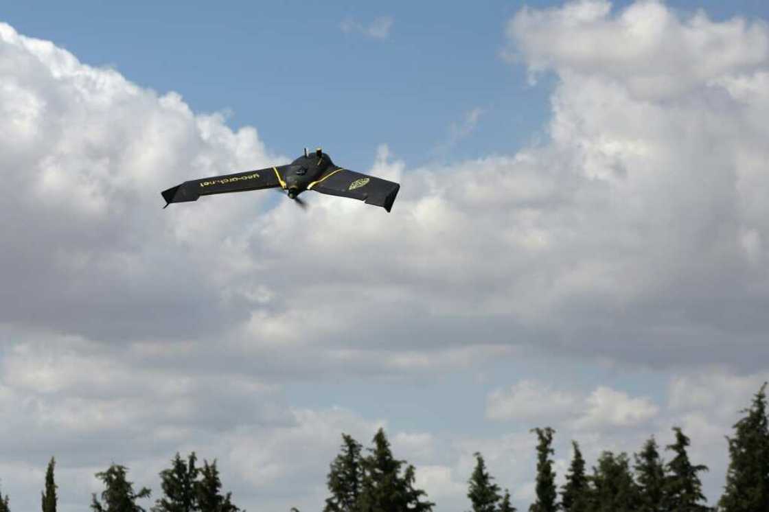 A drone from the RoboCare startup company flies over an agricultural area to scan the trees and assess their overall health in the region of Nabeul, Tunisia A drone from the RoboCare startup company flies over an agricultural area to scan the trees and assess their overall health in the region of Nabeul, Tunisia