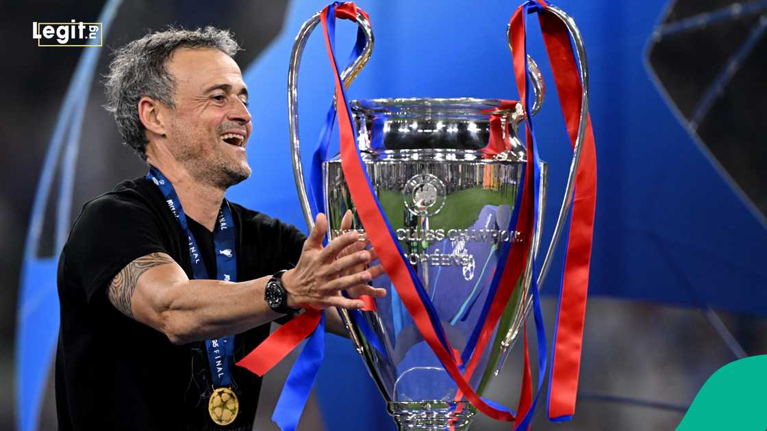 Luis Enrique, Paris Saint-Germain, Inter Milan, German, UEFA Champions League. Luis Enrique, Paris Saint-Germain, Inter Milan, German, UEFA Champions League.
