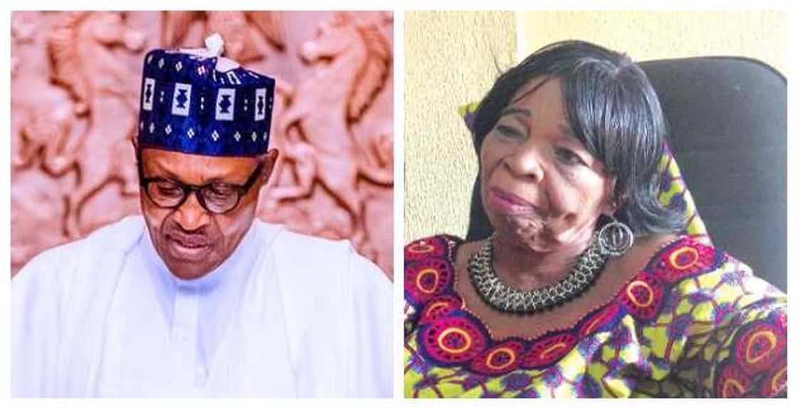 Buhari and Victoria in separate photos Buhari and Victoria in separate photos
