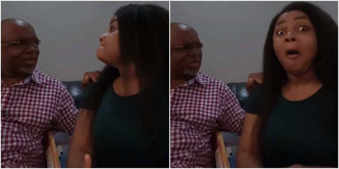 Actress Bimbo Ademoye and her dad