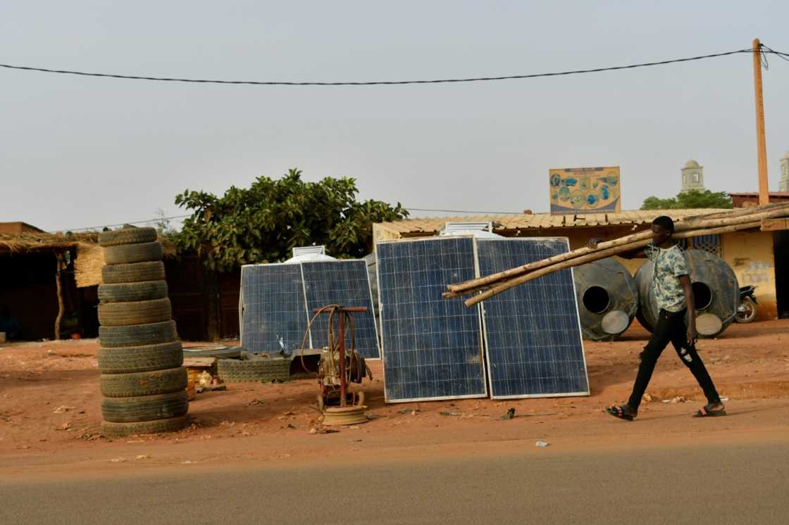 Solar panels are an increasingly common sight in Niamey Solar panels are an increasingly common sight in Niamey