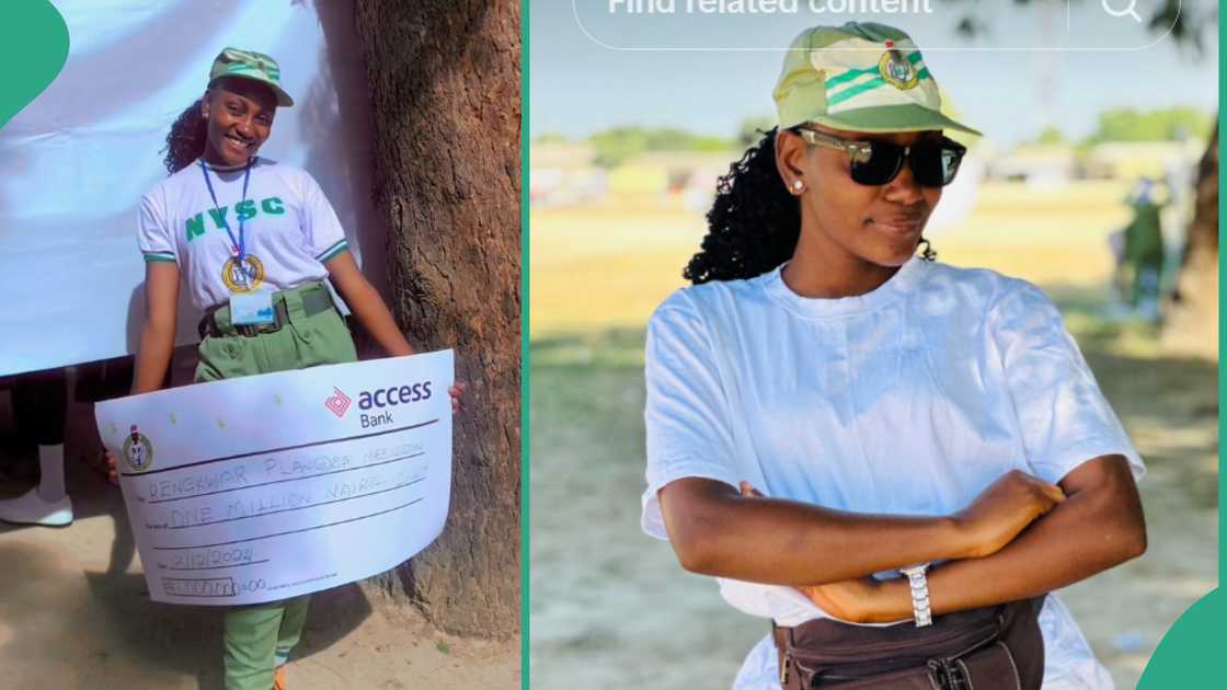 Lady wins N1 million in competition during NYSC orientation camp. Lady wins N1 million in competition during NYSC orientation camp.