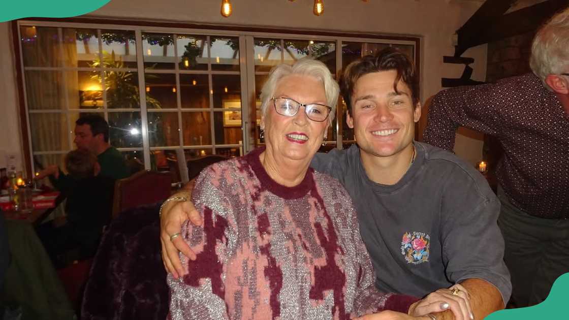 Aaron Evans enjoys a moment with a family member