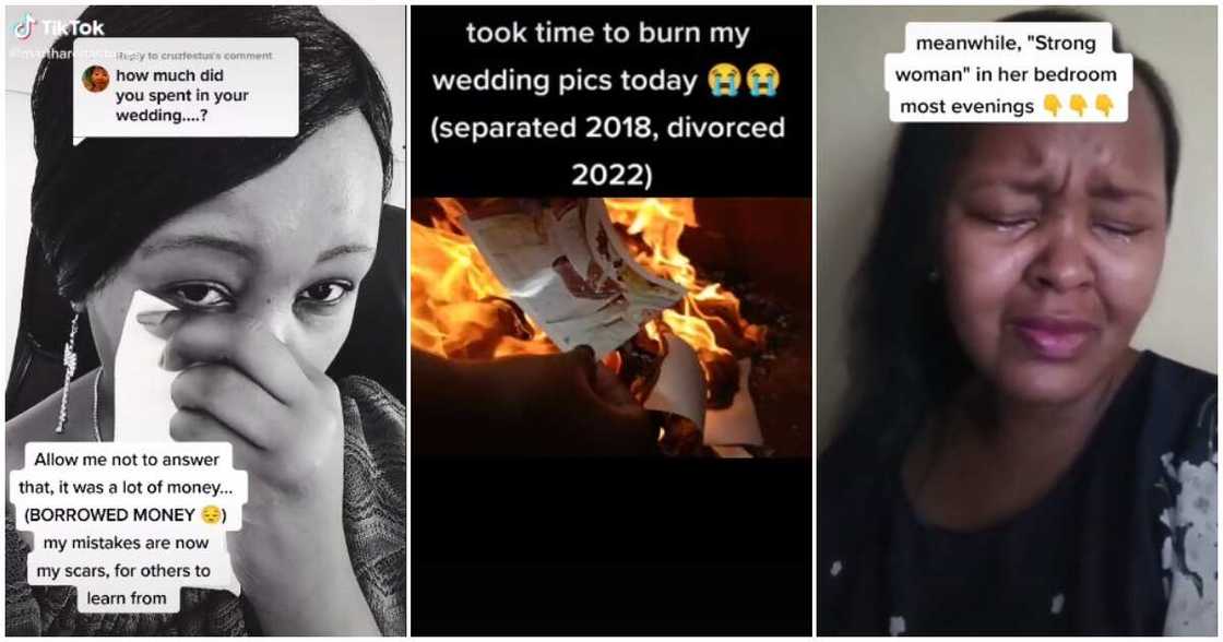 Gospel artist, Martha Rena, divorce, sets wedding picture on fire Gospel artist, Martha Rena, divorce, sets wedding picture on fire