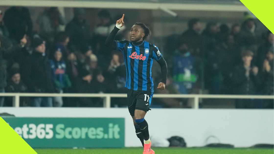 Ademola Lookman celebrates a goal against Real Madrid Ademola Lookman celebrates a goal against Real Madrid