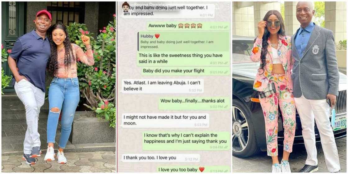 Social media reacts as actress Regina Daniels shows off romantic WhatsApp chat with her billionaire husband Social media reacts as actress Regina Daniels shows off romantic WhatsApp chat with her billionaire husband