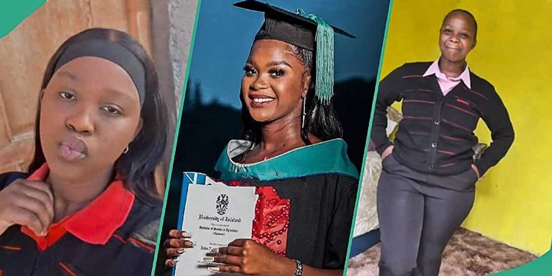 Graduate shares video as she starts job as shop attendant Graduate shares video as she starts job as shop attendant