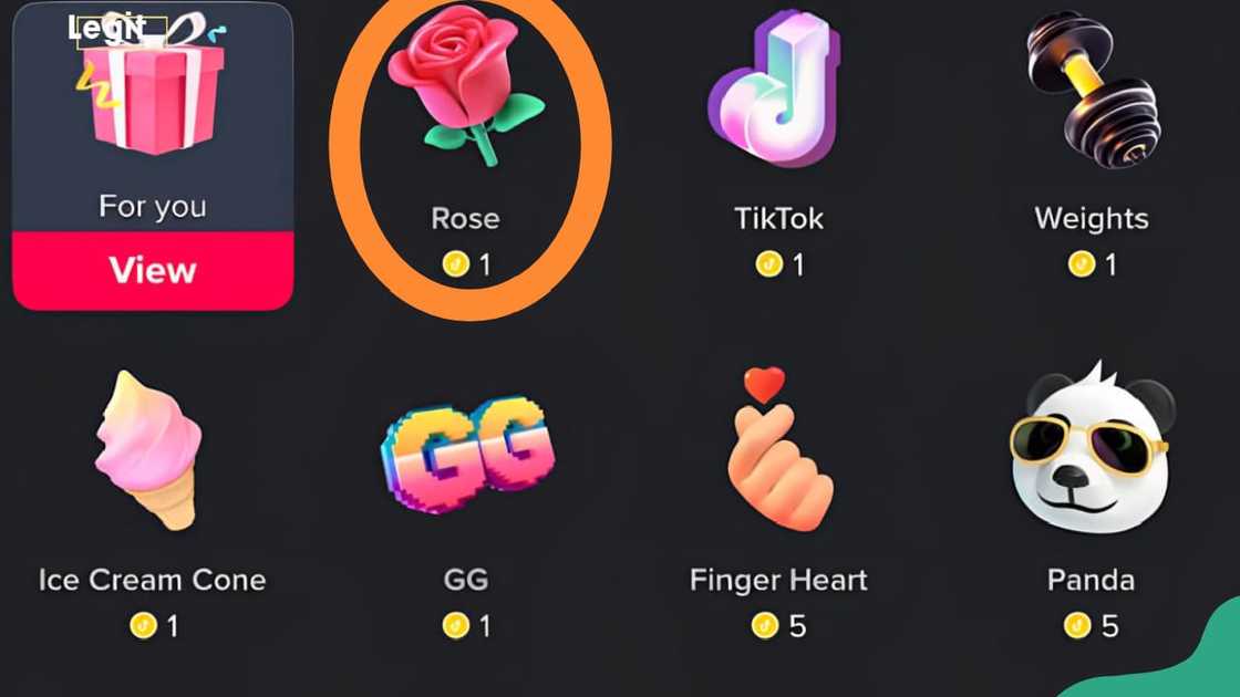 TikTok gifts