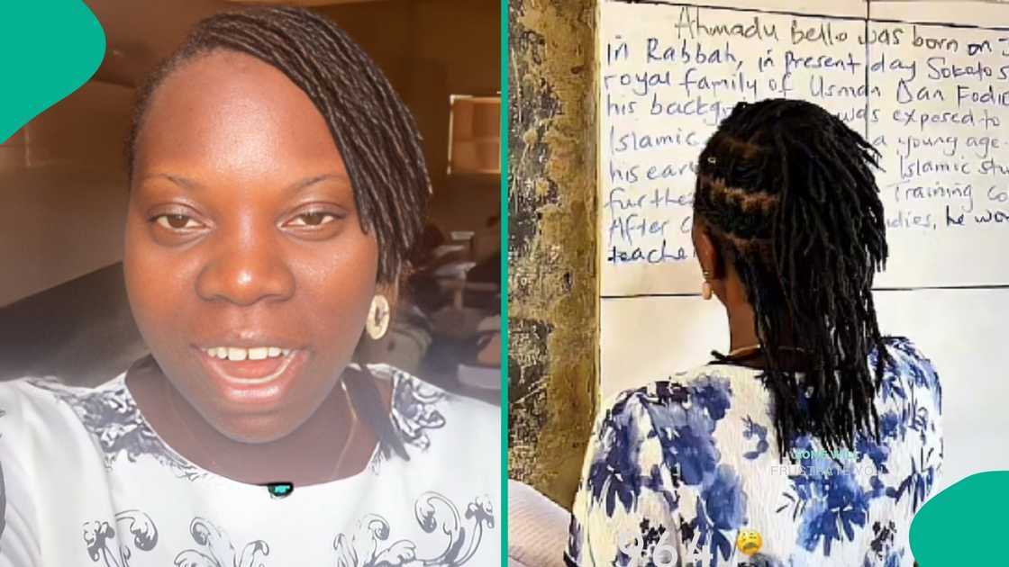 Nigerian lady talks about advantage of being a school teacher in a government school.