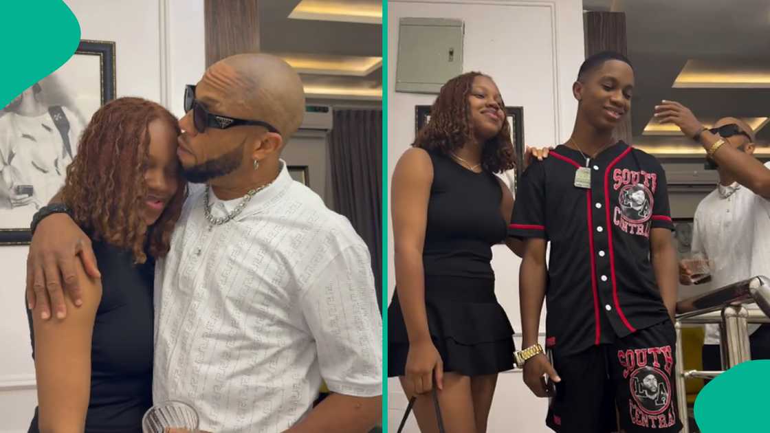Charles Okocha scolds son for disrespecting his senior sister. Charles Okocha scolds son for disrespecting his senior sister.