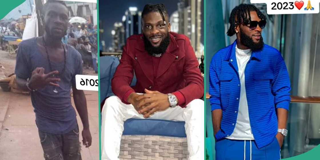 Man shows how his life has transformed. Man shows how his life has transformed.