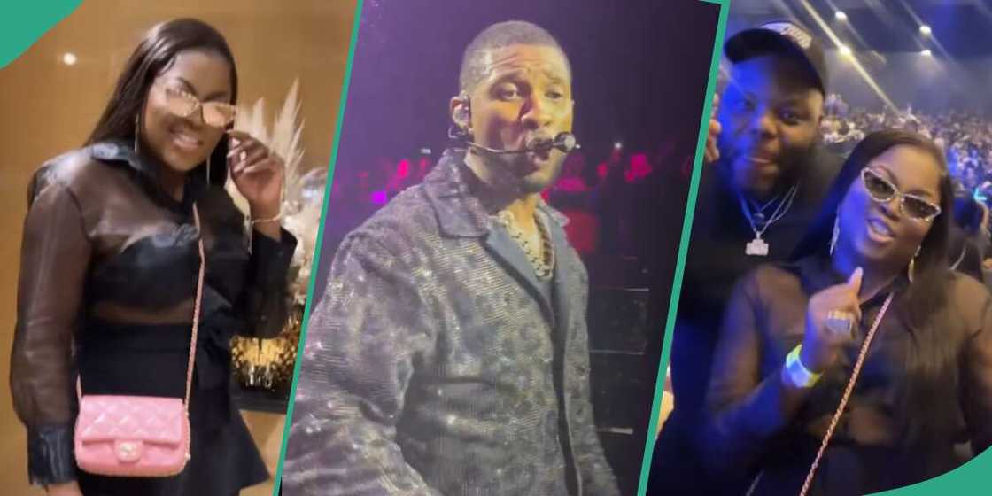 Funke Akindele at Usher's concert in Paris, Usher performing in ParisBattle on Bukka Street actress at Usher's event Funke Akindele at Usher's concert in Paris, Usher performing in ParisBattle on Bukka Street actress at Usher's event