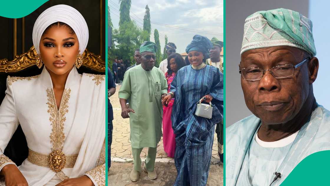 Mercy Aigbe hosts former President Olusegun Obasanjo, Farooq Oreagba Mercy Aigbe hosts former President Olusegun Obasanjo, Farooq Oreagba