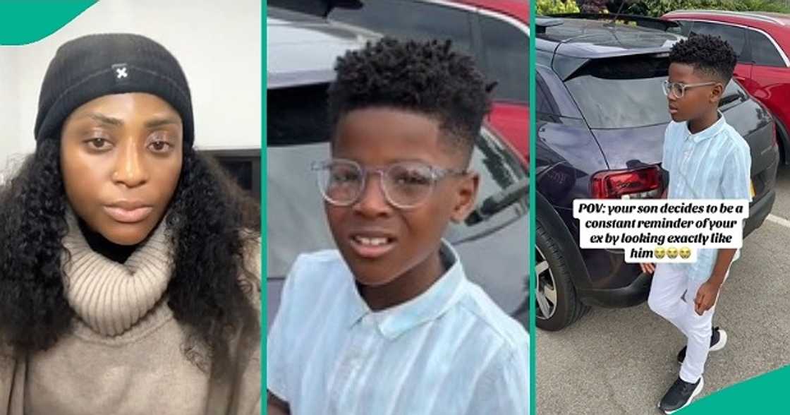 Single mum shows off son who looks like her ex-lover Single mum shows off son who looks like her ex-lover