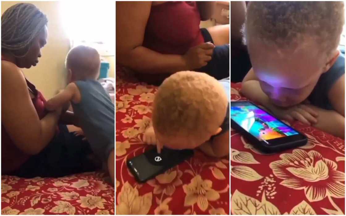 Little kid takes mum's Android phone and operates it like an adult Little kid takes mum's Android phone and operates it like an adult
