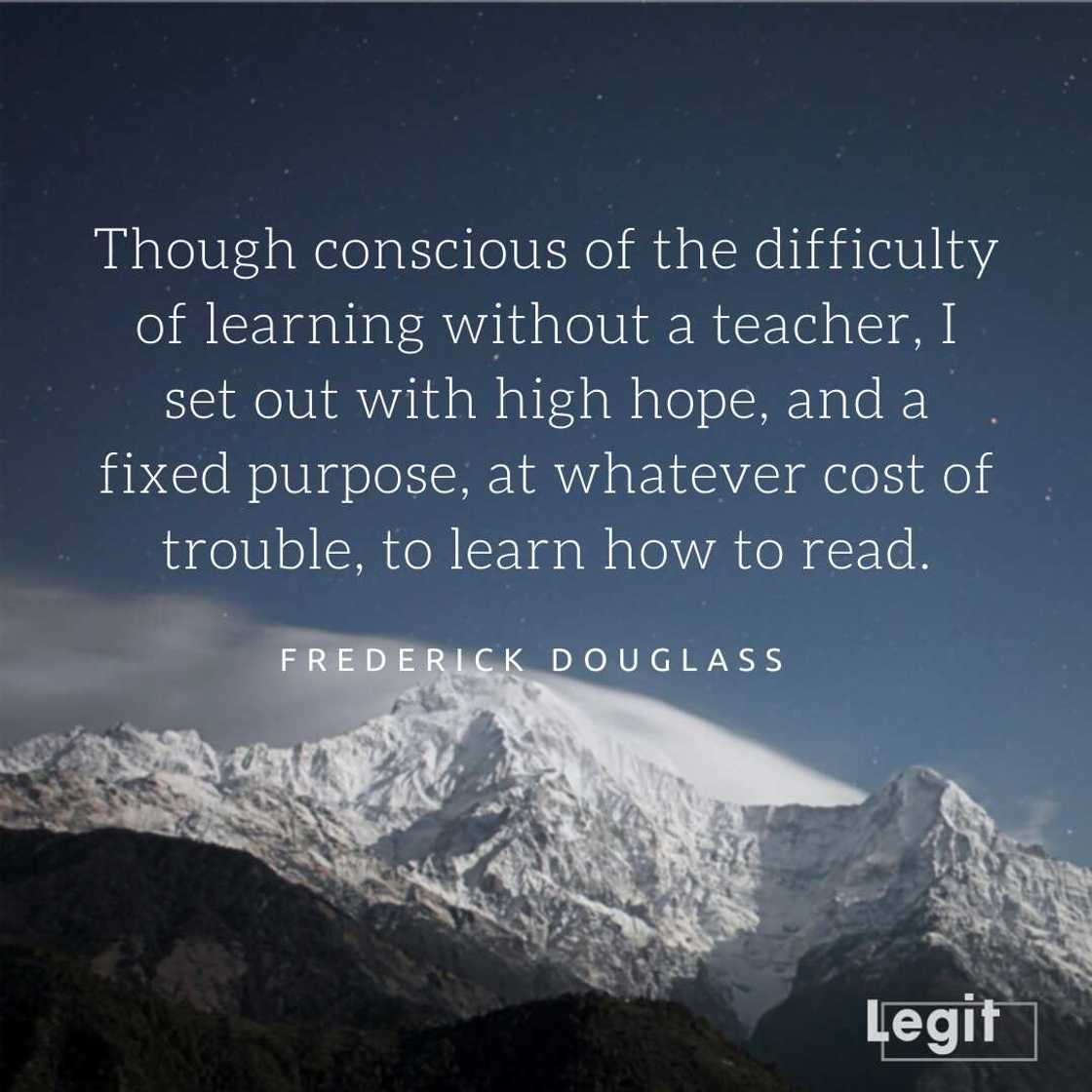 Frederick Douglass quotes on education