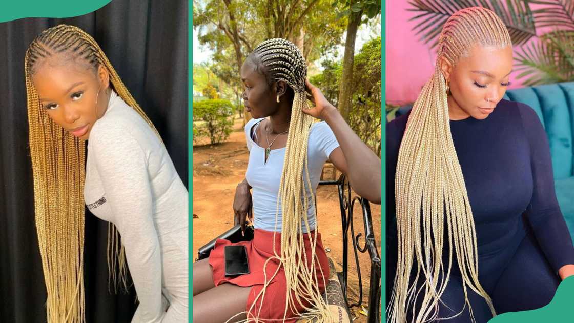 Long blonde cornrows Long blonde cornrows