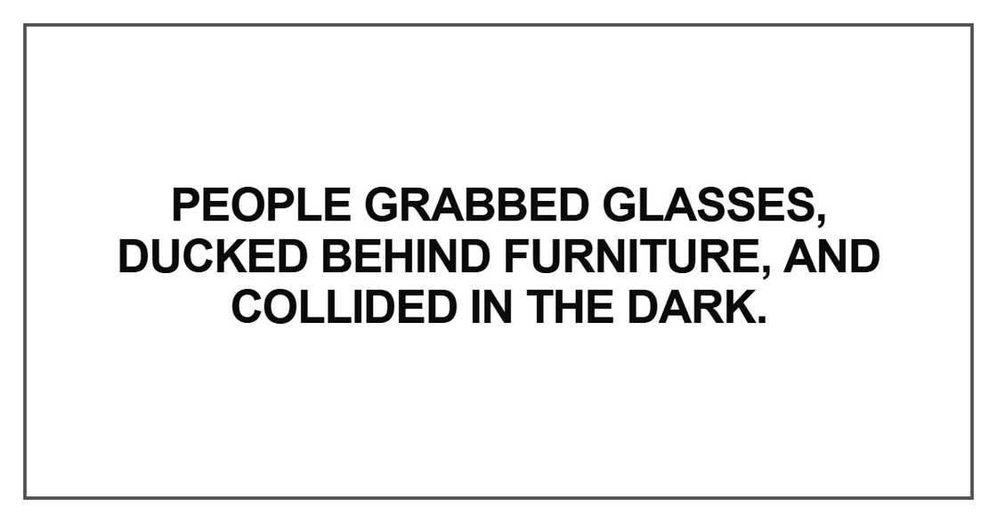 People grabbed glasses People grabbed glasses