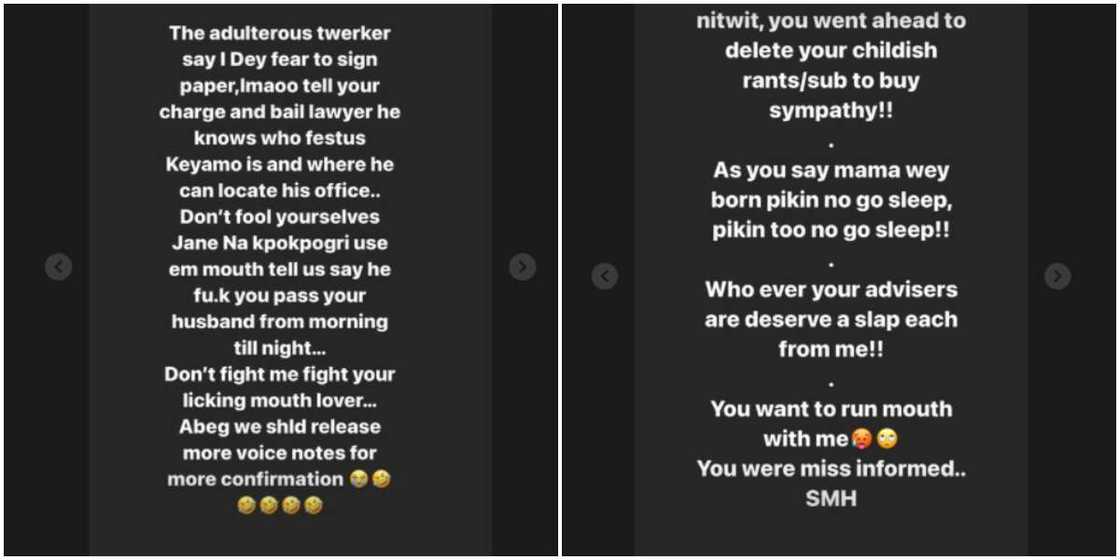 Jane Mena accuses Tonto Dikeh