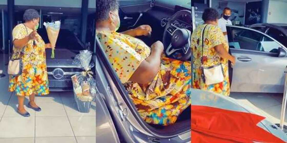South African man presents her mum with a brand new Mercedes Benz A200 Sedan South African man presents her mum with a brand new Mercedes Benz A200 Sedan
