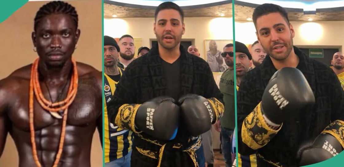 German man said he is ready to fight in boxing match with VeryDarkMan. German man said he is ready to fight in boxing match with VeryDarkMan.