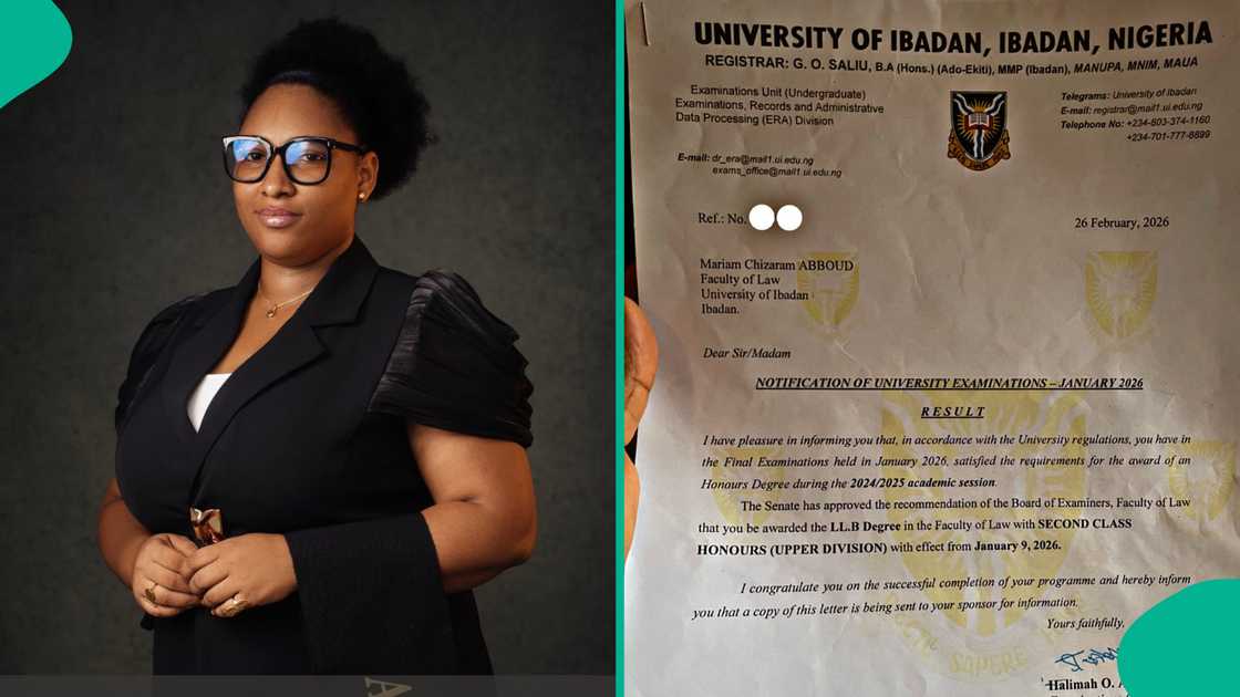 University of Ibadan law graduate finally receives her statement of result, shares photo online