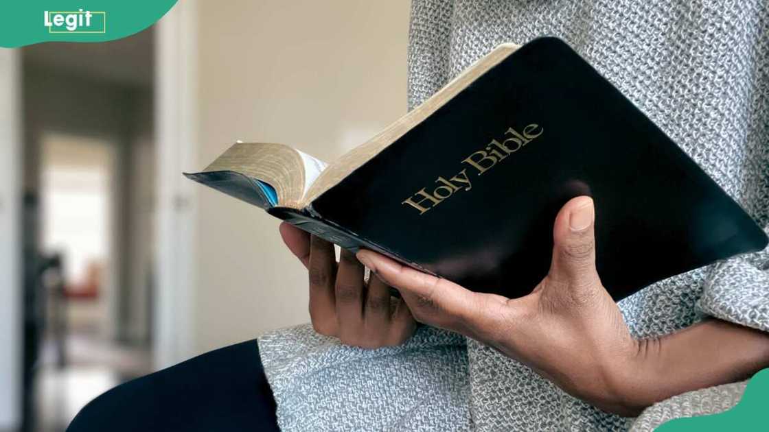 A close-up of a woman reading the Bible A close-up of a woman reading the Bible