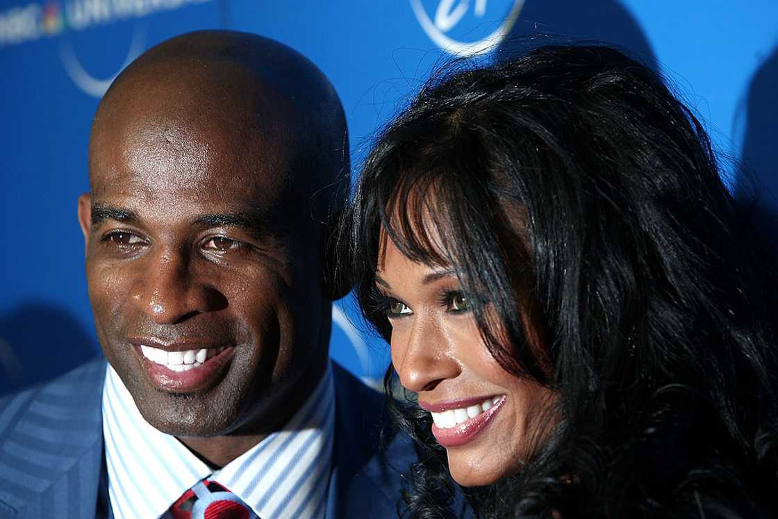 Deion Sanders and Pilar Sanders in New York City.