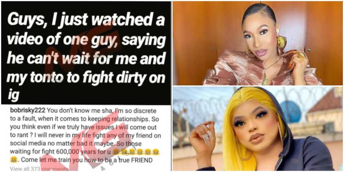 Bobrisky reacts to reports of strained relationship with bestie, Tonto Dikeh Bobrisky reacts to reports of strained relationship with bestie, Tonto Dikeh