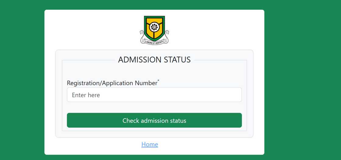 YABATECH admission status checking portal