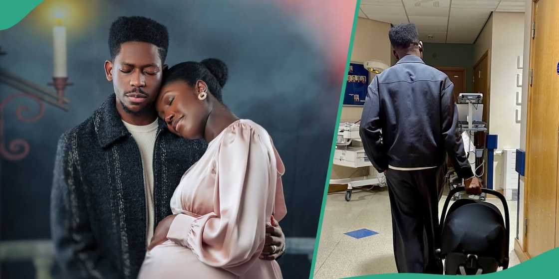 Nigerian singer Moses Bliss and his wife Marie in the spotlight after welcoming their first child together.