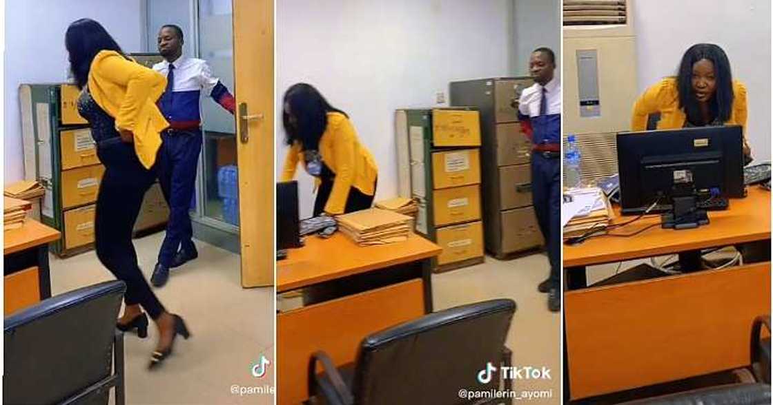 Boss catches female staff, TikTok video, office Boss catches female staff, TikTok video, office