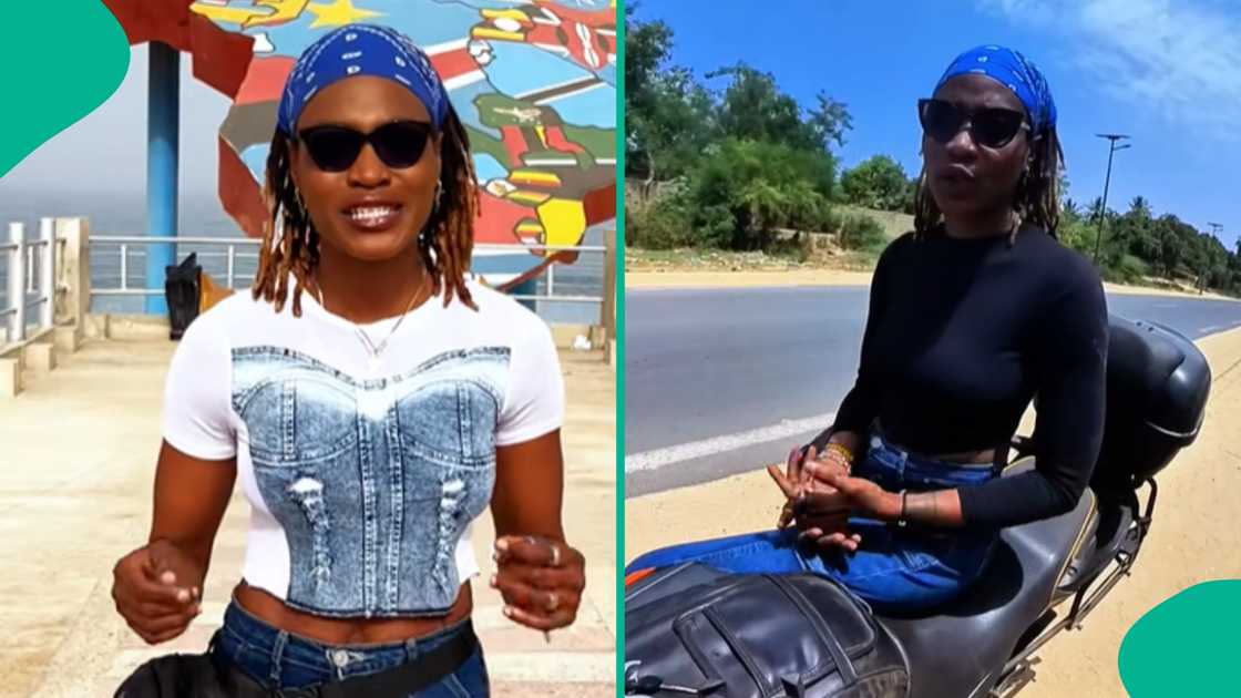 Ebaide, a Nigerian solo biker seeking to break a Guinness World Record. Ebaide, a Nigerian solo biker seeking to break a Guinness World Record.