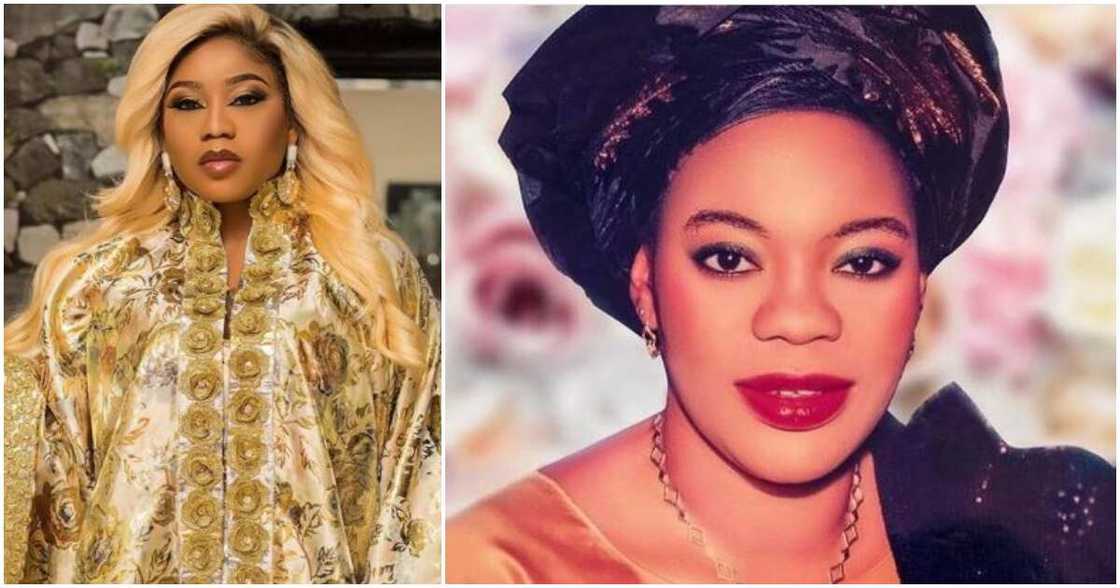Toyin Lawani and mum Toyin Lawani and mum